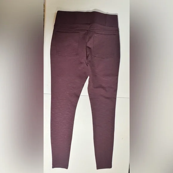 Matty M High Rise Ponte Leggings Dark Wine Burgundy Women’s Medium NWT - Picture 4 of 6